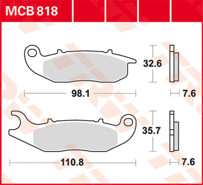 TRW Lucas Bremsbelag MCB818 Figur 1