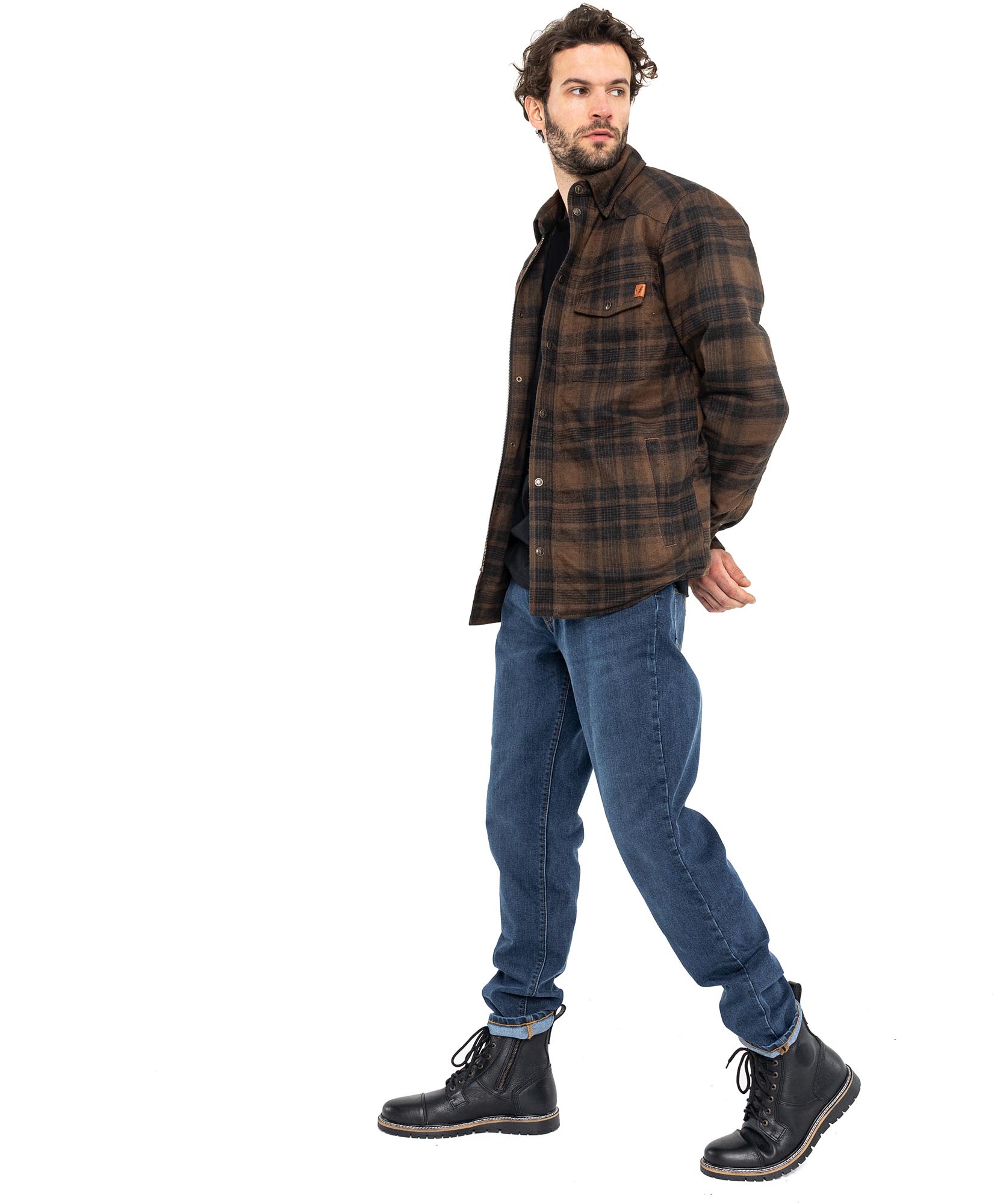 John Doe Motoshirt Skjorte brun M Figur 14