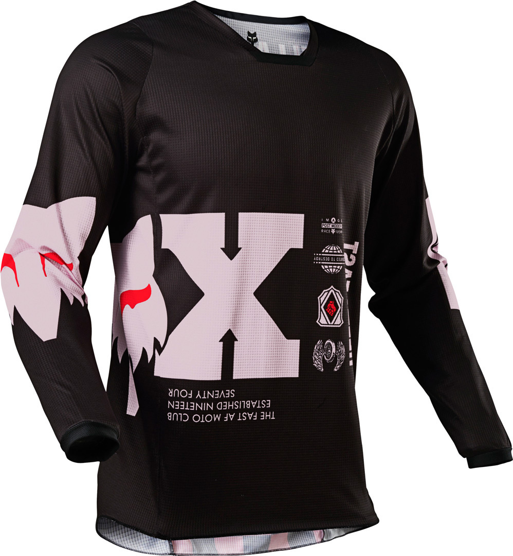 FOX 180 Illmatik Motocross Jersey sort/rød S Figur 3