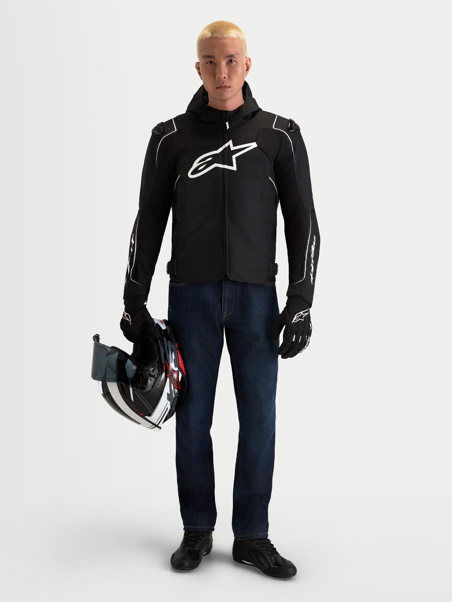 Alpinestars Zaca V2 Veste textile moto imperméable Noir/Blanc 3XL Figure 8