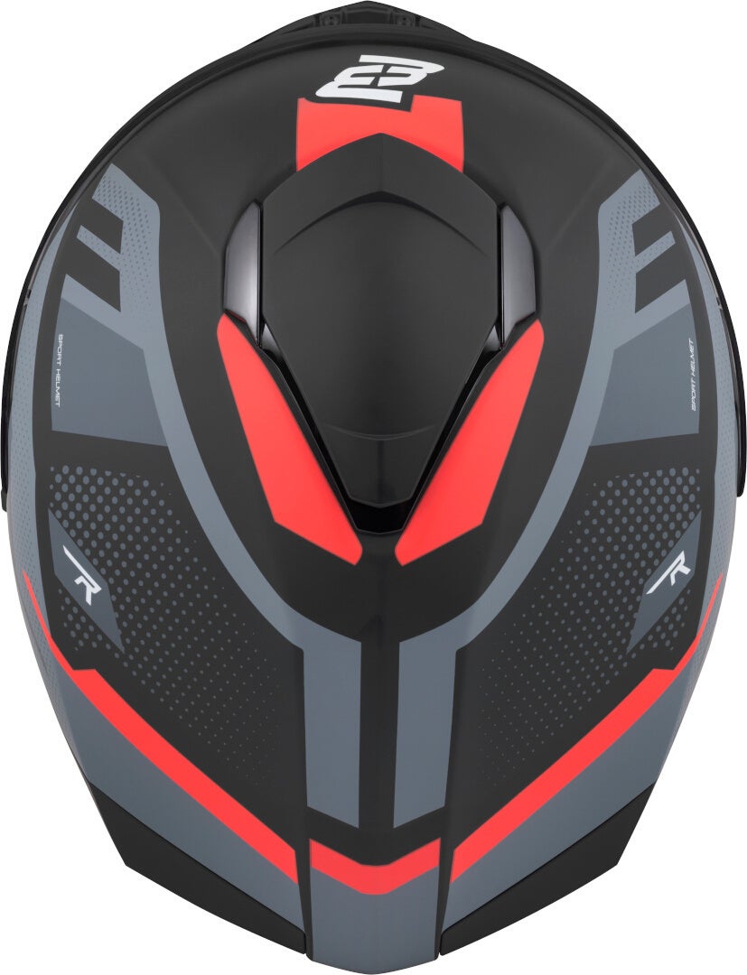 Bogotto Phantom Codex Glasvezel helm zwart/grijs/rood S Figuur 10