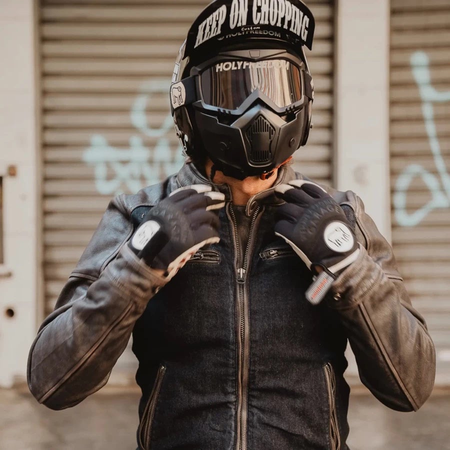 HolyFreedom Zero Denim Leather/Fabric Motorcycle Jacket