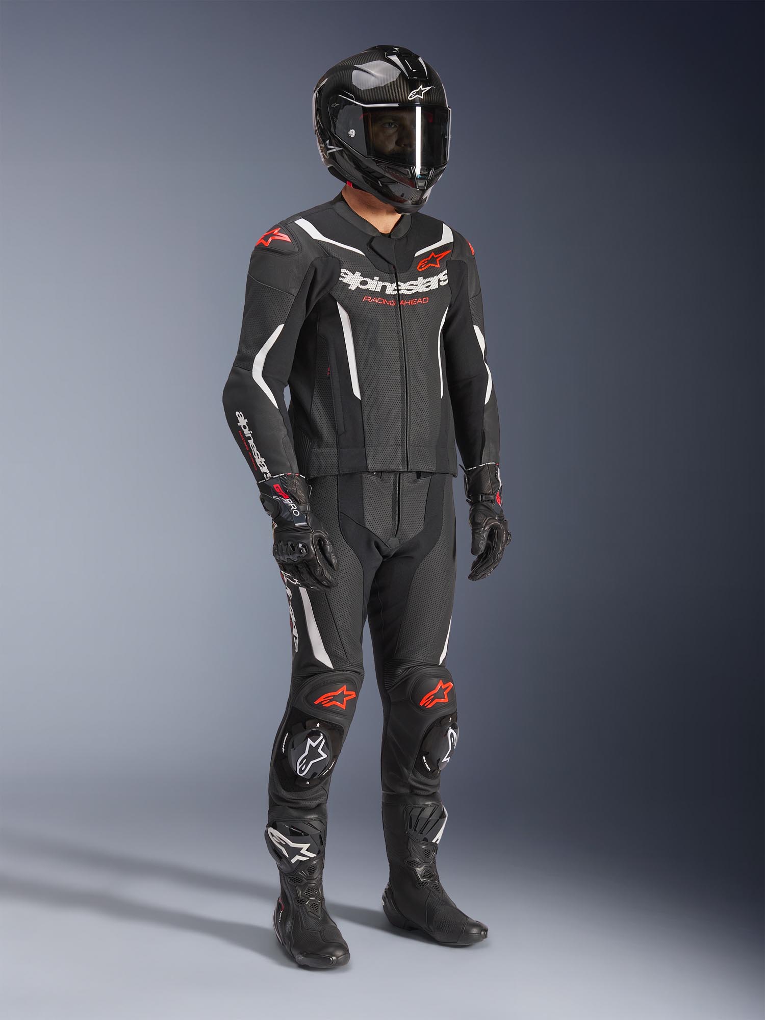 Alpinestars GP Force V2 Two Piece Motorcycle Leather Suit black/white 52 Figure 9