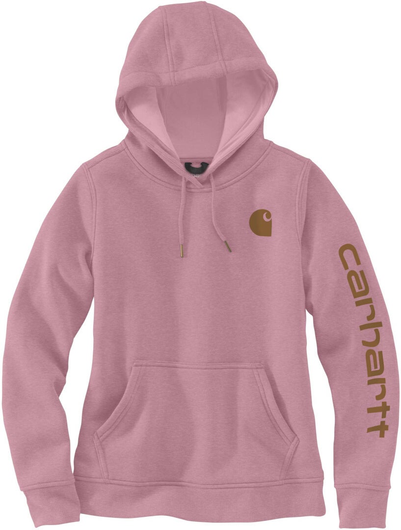 Carhartt Clarksburg Logo レディースパーカー 淡いピンク S 図1
