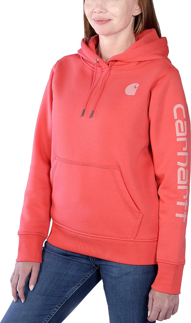 Carhartt Clarksburg Logo レディースパーカー 赤 M 図3