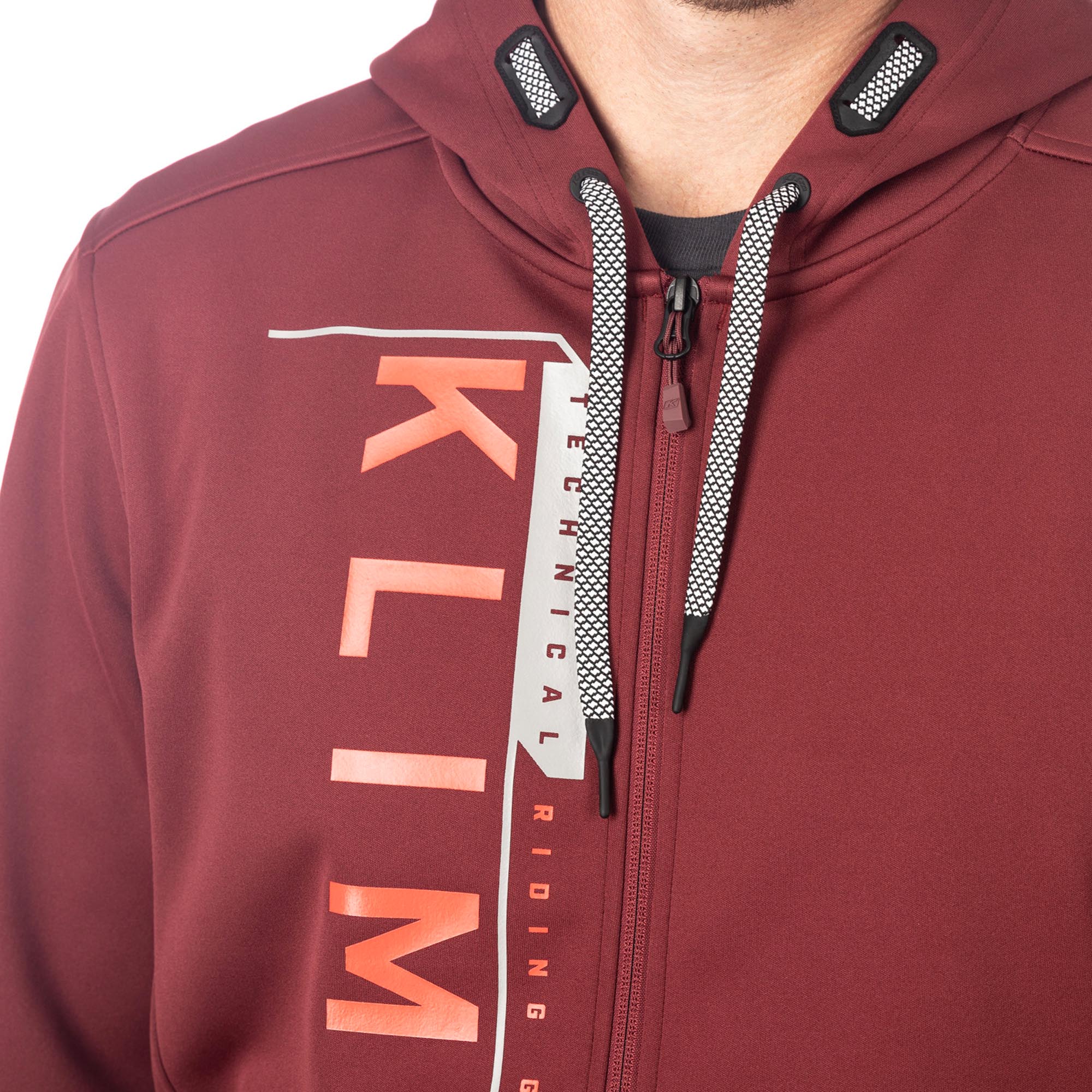 Klim Barracks Cappuccio con zip rosso S Figura 4