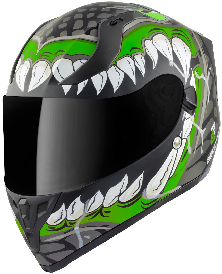 Bogotto V128 Naga Casco nero opaco/verde L Figura 1