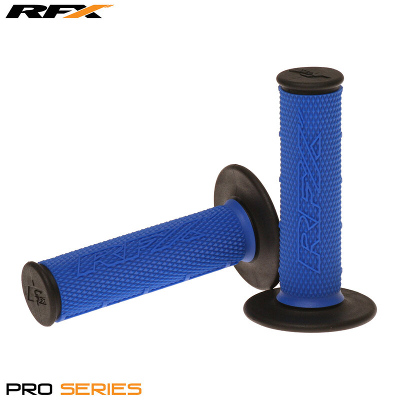 RFX Par de asas de dos componentes con extremos negros de la serie Pro (azul/negro)