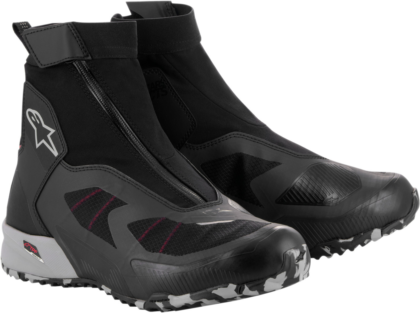 Alpinestars CR-8 Gore-Tex Pantofi de motocicletă impermeabili Negru/Gri/Roșu 9 Figura 1