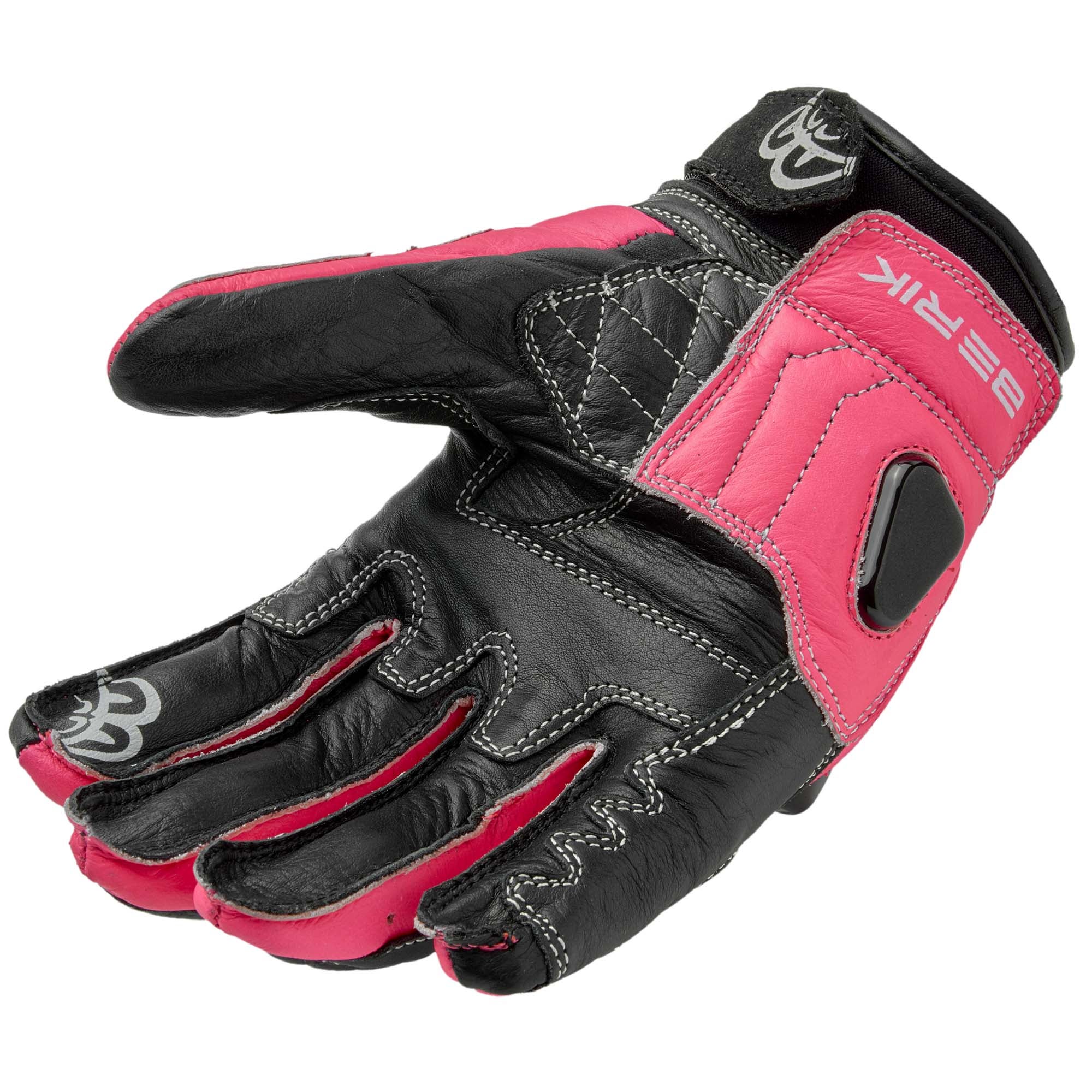 Berik Bofur Adventure Damer Motorcykelhandsker sort/pink S Figur 4
