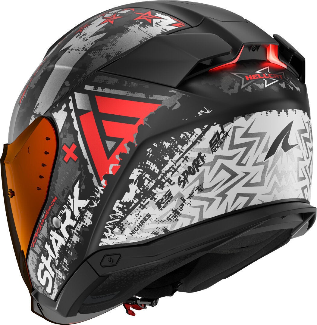 Shark Skwal i3 Jet Hellcat Casco Jet nero opaco/bianco/rosso M (57/58) Figura 3