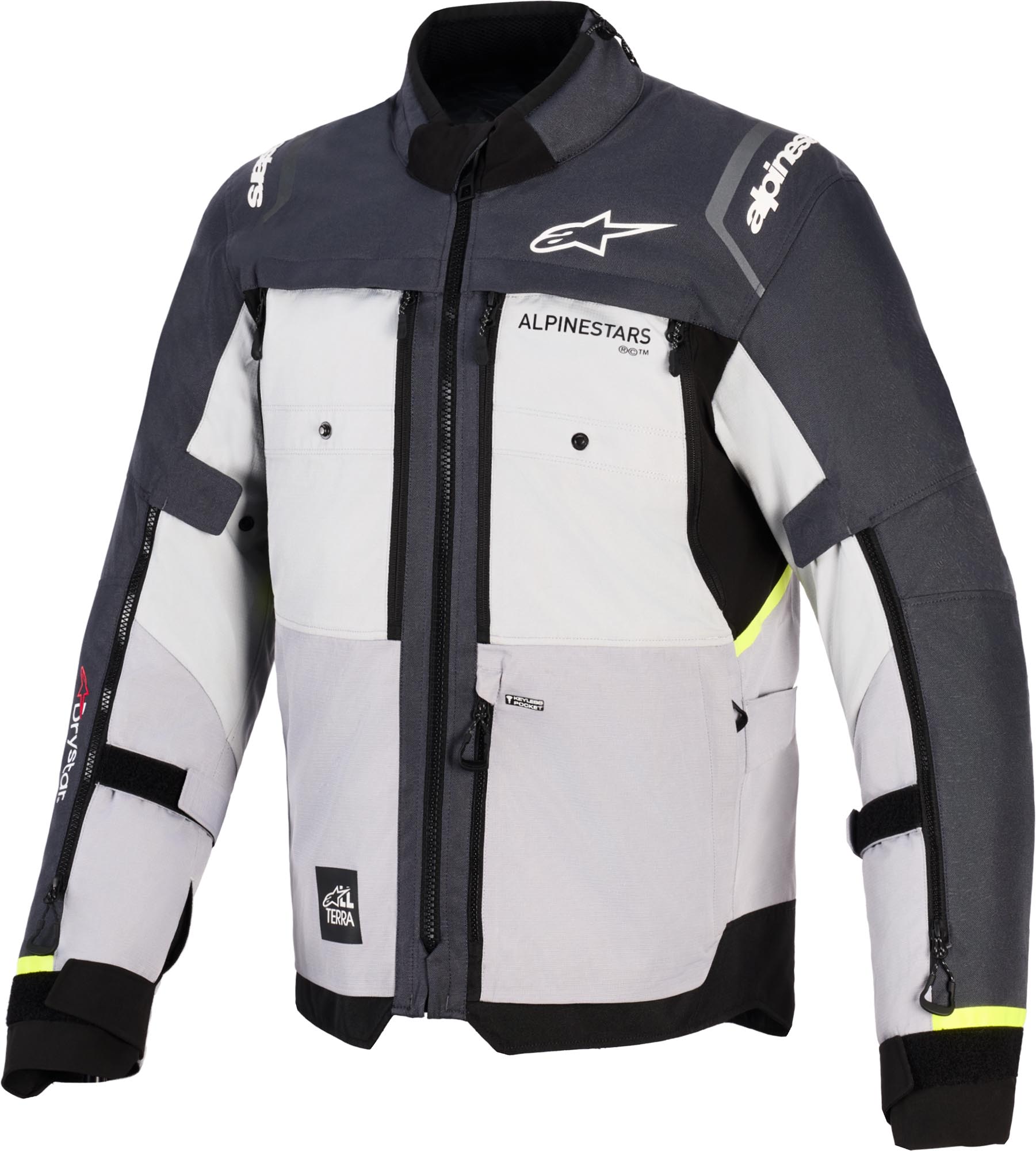 Alpinestars Cusco Drystar Veste textile moto imperméable Gris foncé/gris clair M Figure 1