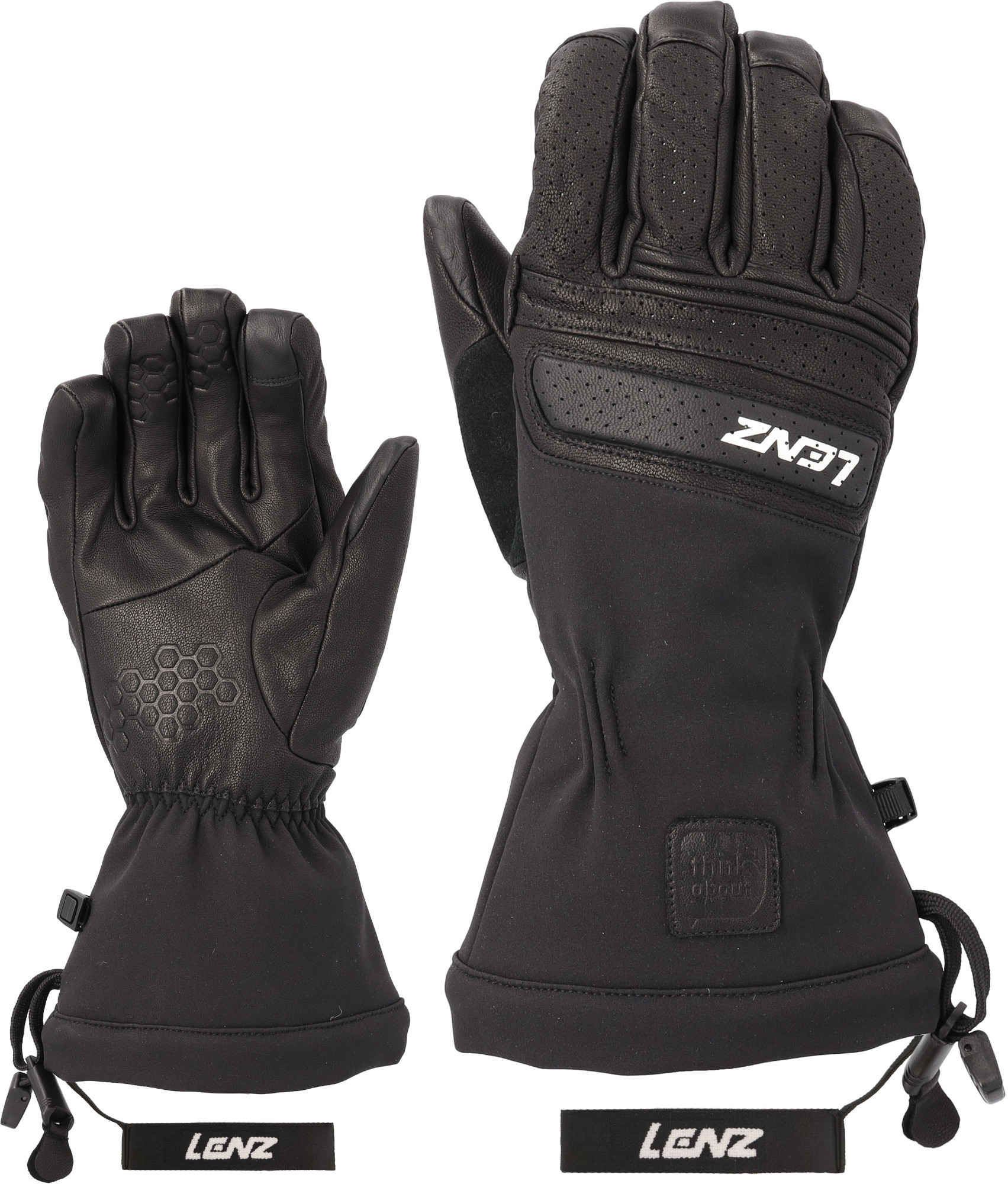 Lenz Think About Ski Luvas Femininas preto M Figura 1