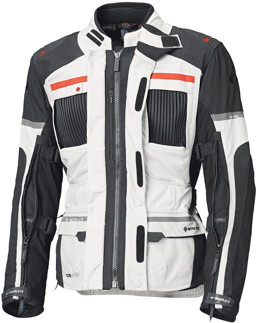 Held Carese Evo GTX Motorrad Textiljacke hellgrau/rot L Abbildung 2