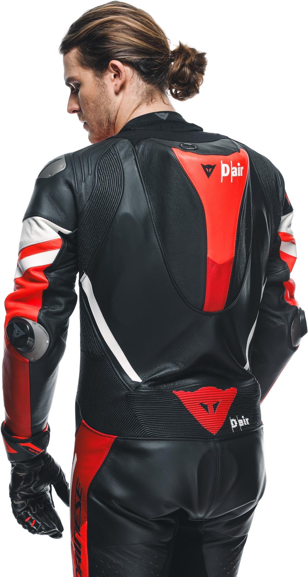 Dainese Misano 3 D-Air Airbag 2.0 perforated One Piece Motorcycle Leather Suit black/red 54 Figure 4