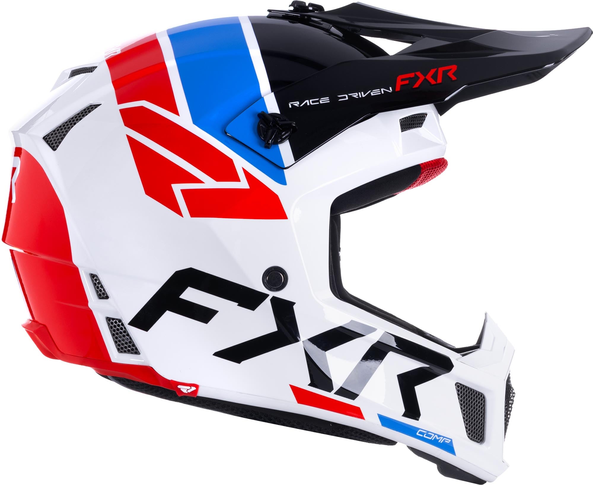 FXR Clutch Comp Motocross-kypärä musta/valkoinen/sininen/punainen 3XL Kuva 3