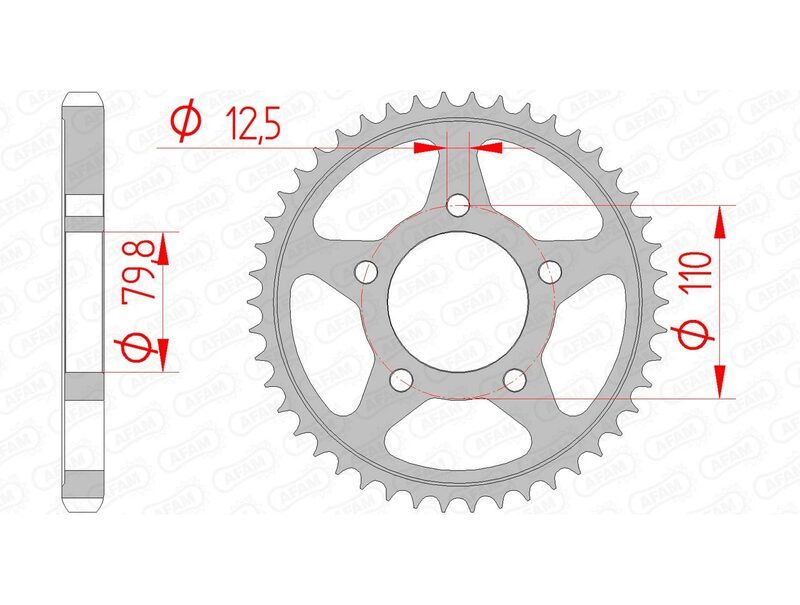 AFAM Couronne acier standard 86600 - 530 Figure 2