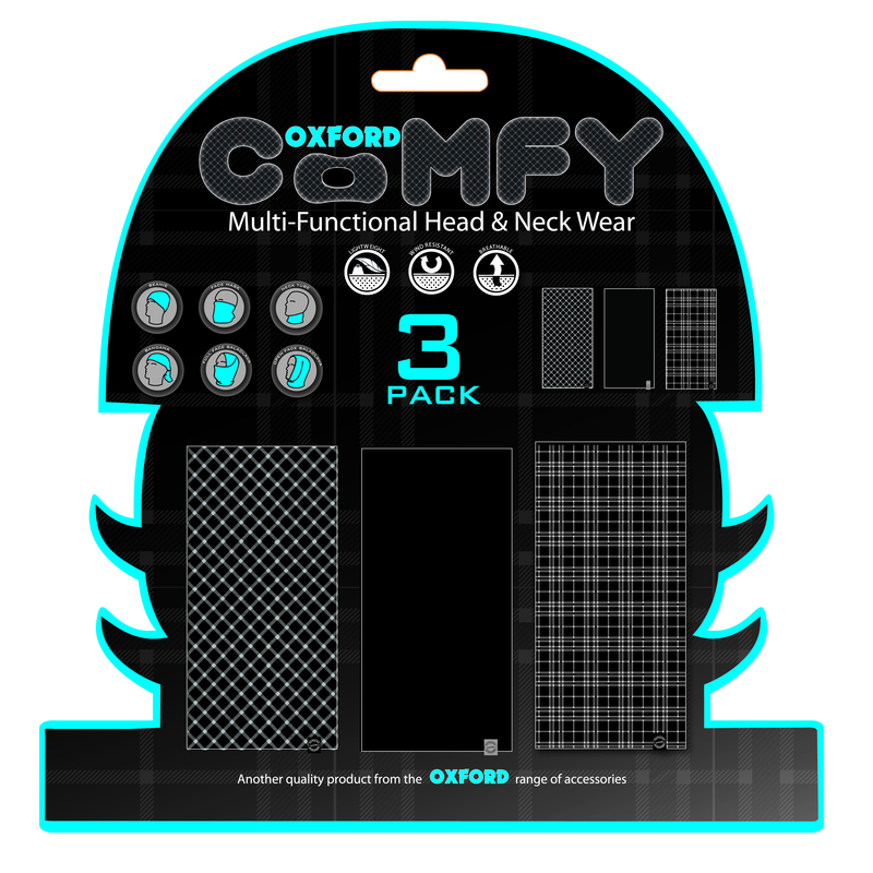 Oxford Gât confortabil, pachet de 3 tartan negru/alb Figura 1