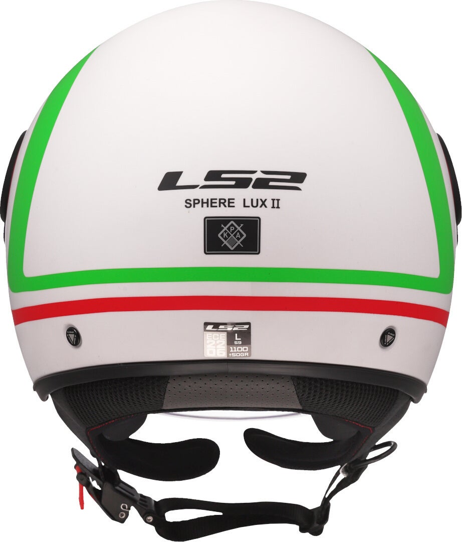 LS2 OF558 Sphere Lux II Urby Cască cu reacție Alb/Roșu/Verde XL (61/62) Figura 4