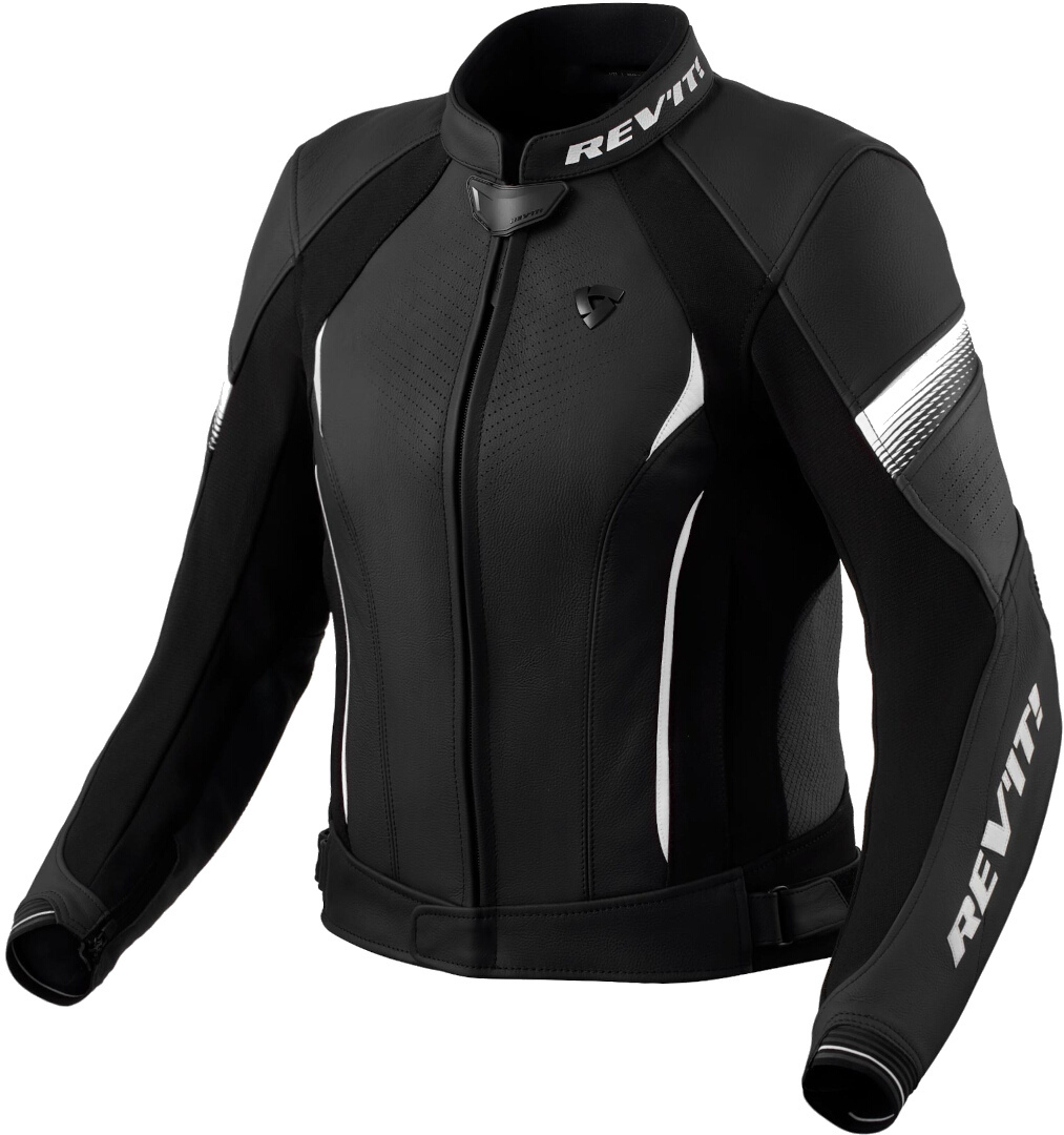 Revit Xena 4 Jachetă de piele pentru motociclete pentru doamne alb/negru 34 Figura 1