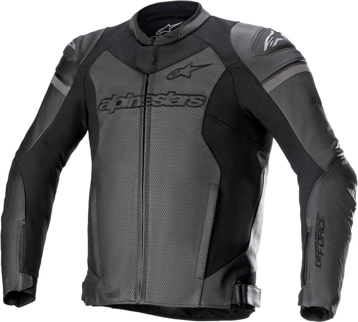 Alpinestars GP Force Airflow Motorcykel læderjakke Sort/sort 48 Figur 1