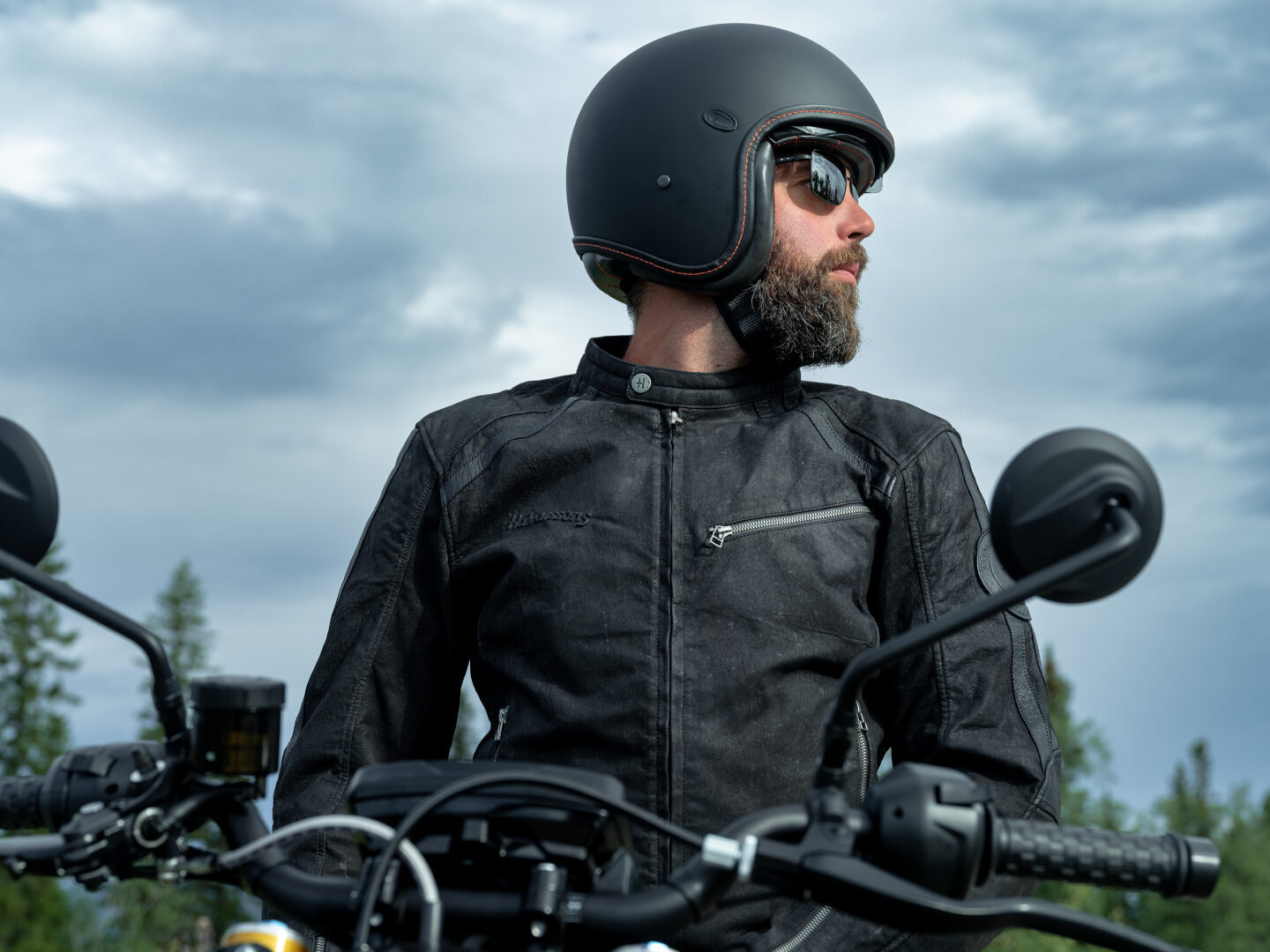Halvarssons Sandtorp Motorrad Lederjacke schwarz 62 Abbildung 4