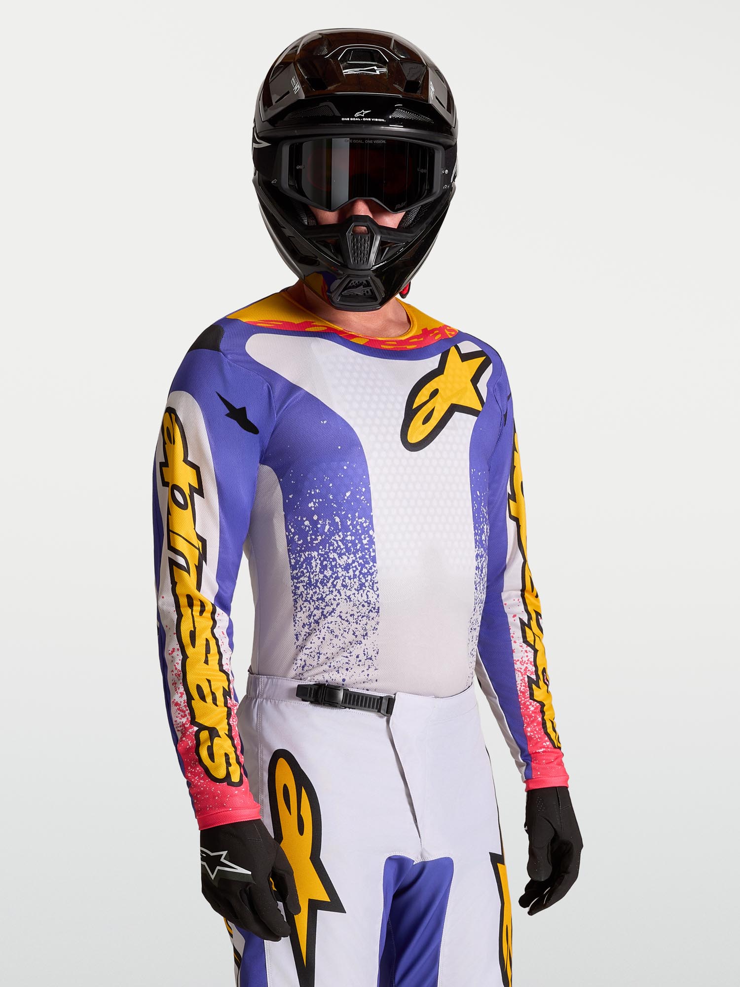 Alpinestars Fluid Drag Motocross Jersey purple/yellow/pink S Figure 4