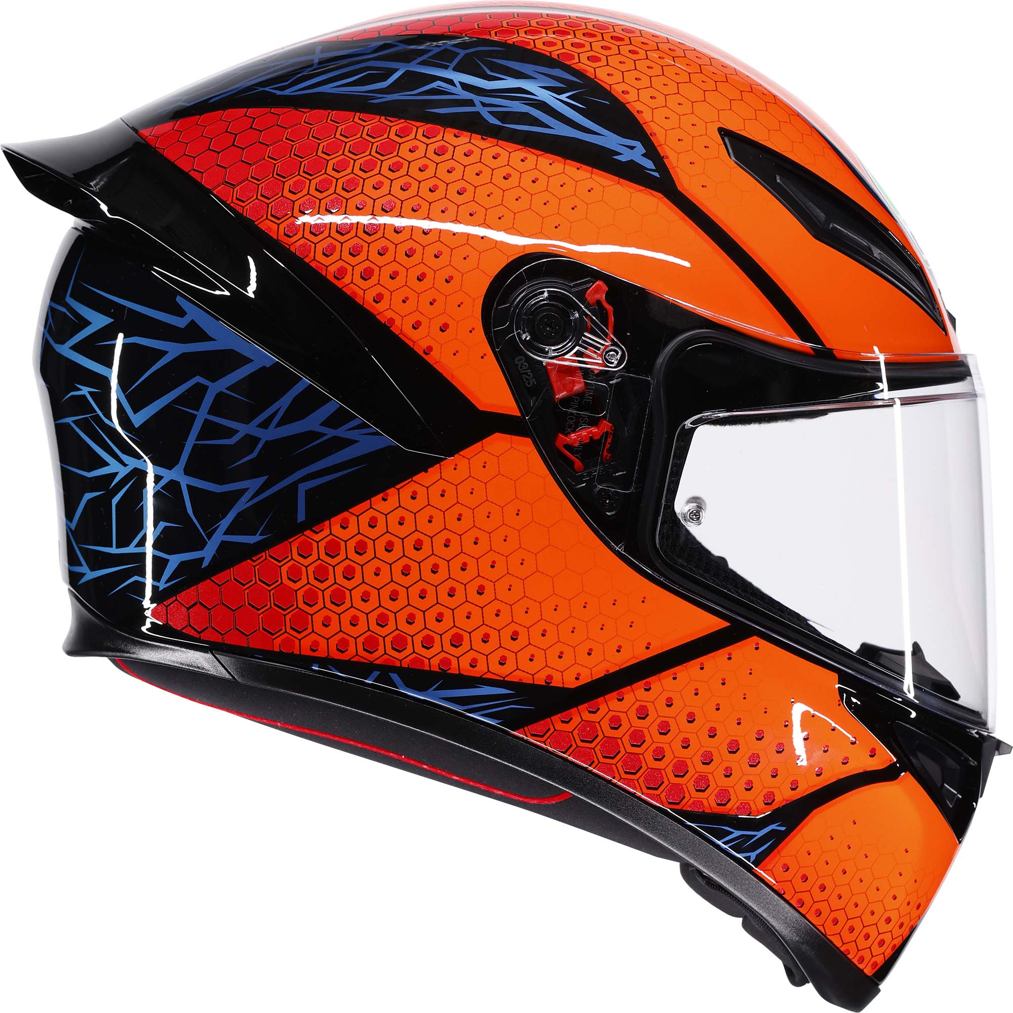AGV K1 S Speedarmor Helm zwart/blauw/oranje XL (61/62) Figuur 3