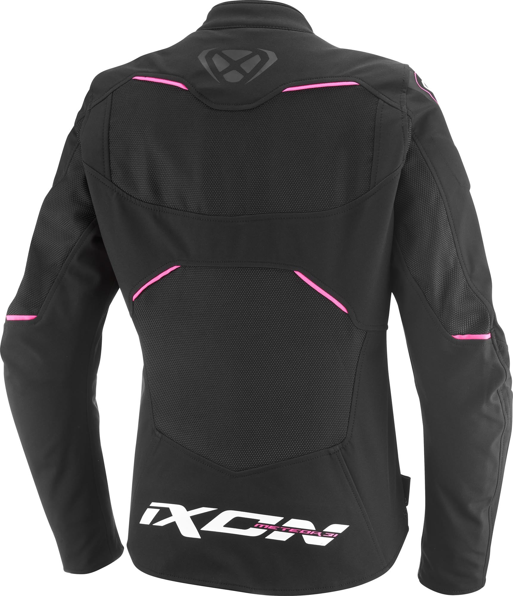 Ixon Meteor 31 waterproof Ladies Motorcycle Textile Jacket black/white/pink M Figure 2