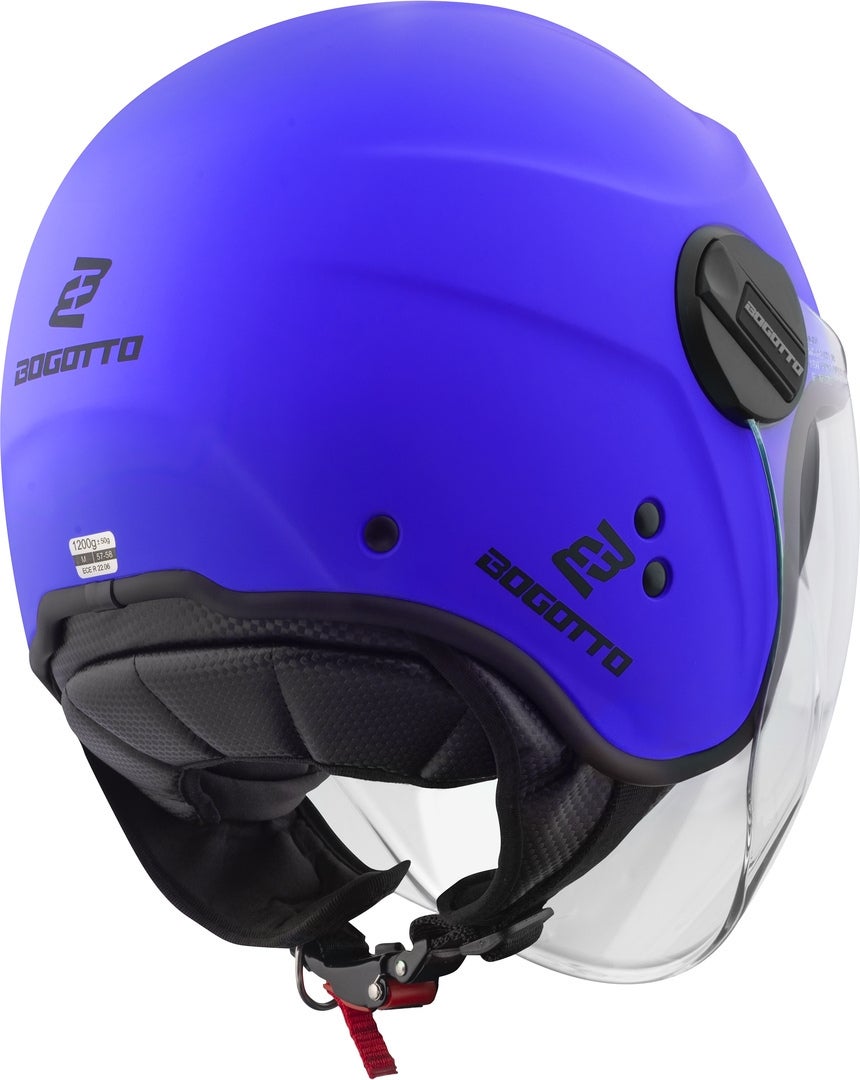 Side view of Bogotto H595-1 SPN Jet Helmet