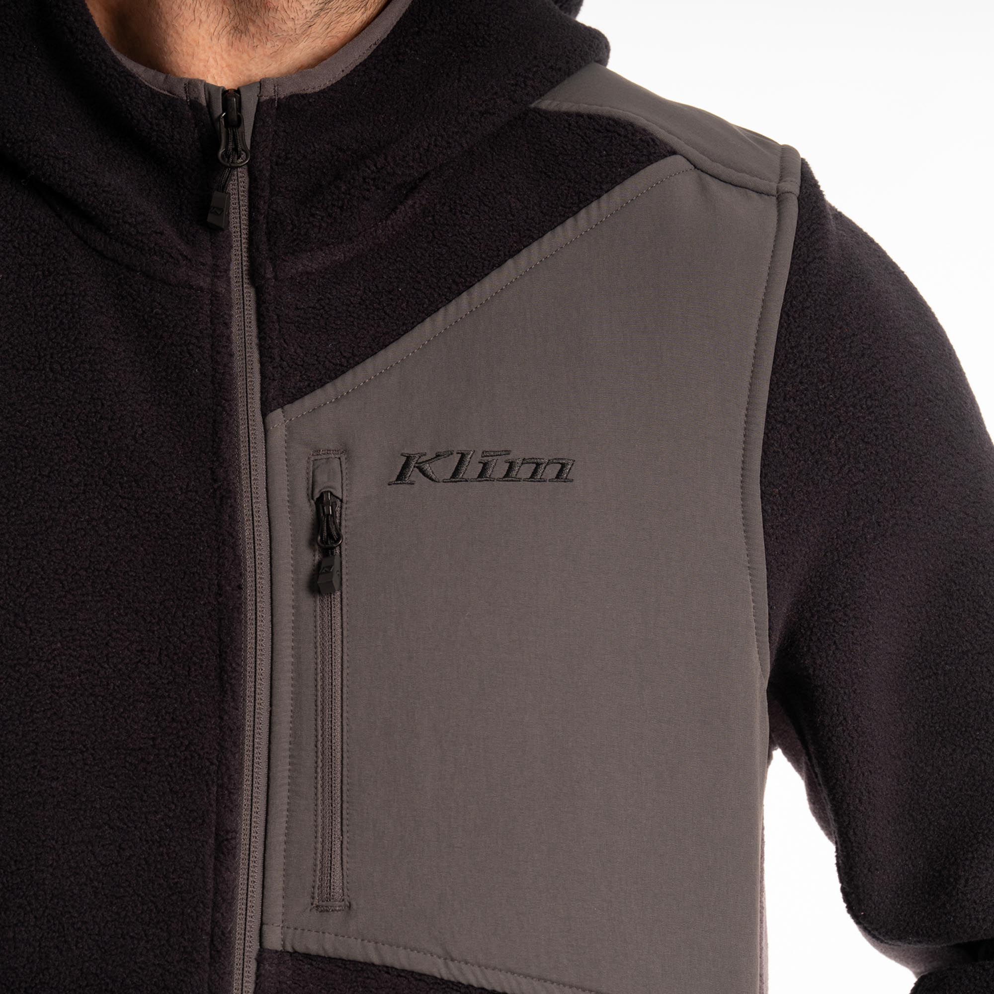 Side view of Klim Teton Crest Fleece Hooded Jacket