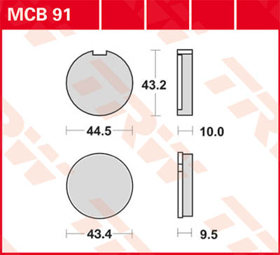 TRW Lucas Bremsbelag MCB91 Figur 1