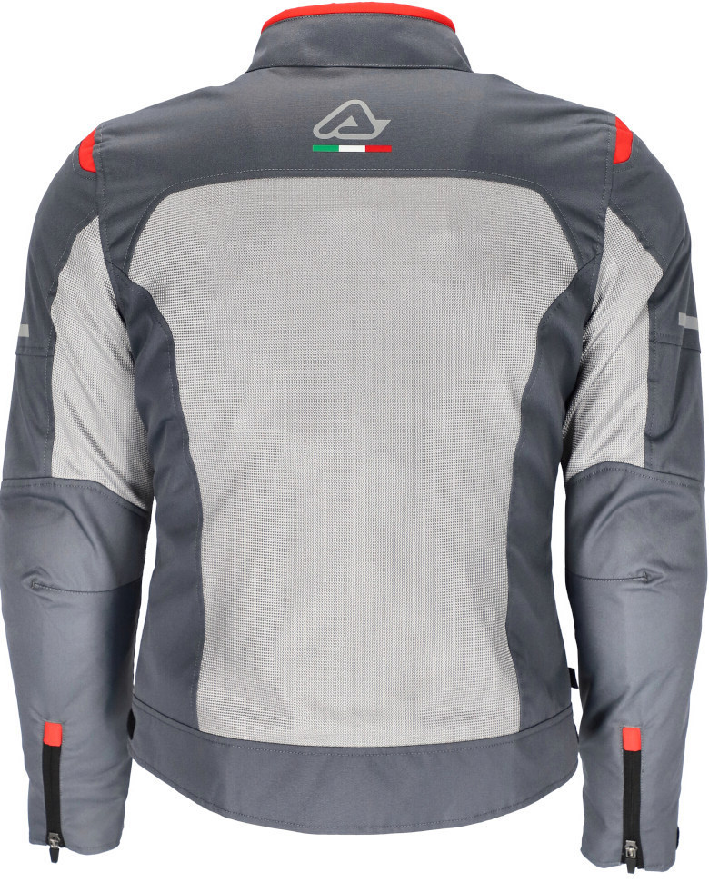 Acerbis On Road Ruby Dames Motorfiets Textiel Jas grijs/rood M Figuur 3