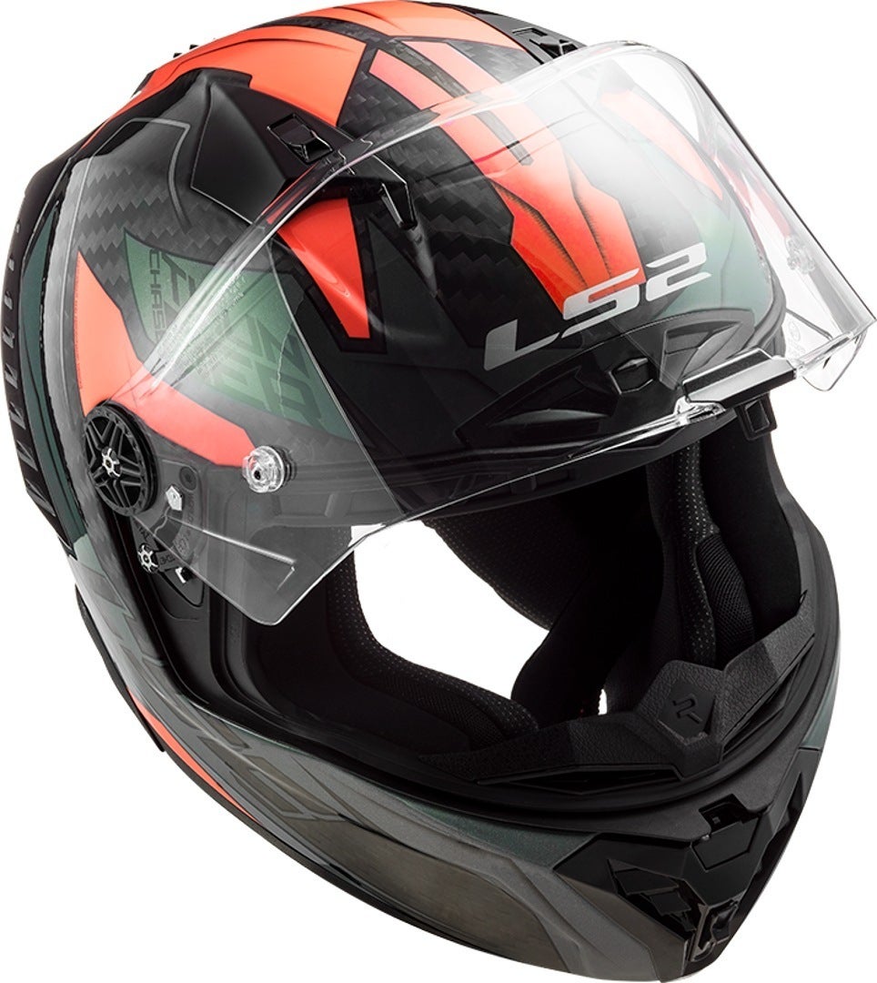 LS2 FF805 Thunder Chase Carbon Kypärä vihreä/musta/oranssi M (57/58) Kuva 9