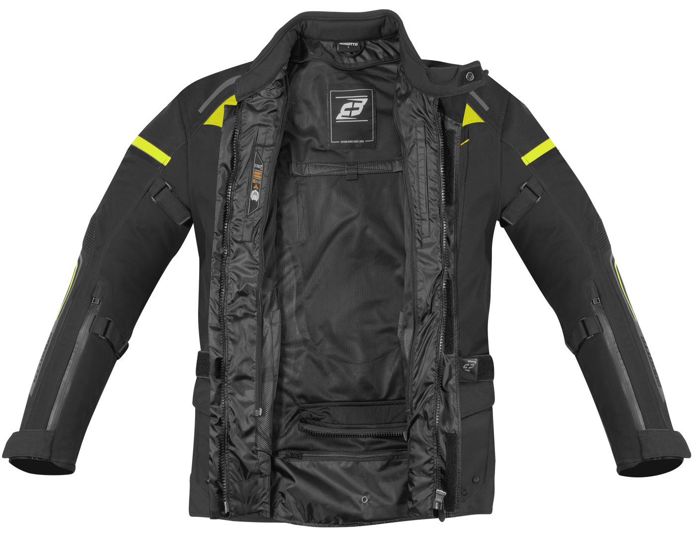Bogotto Shado Jachetă textilă impermeabilă laminată 2in1 pentru motociclete negru/neon M Figura 3