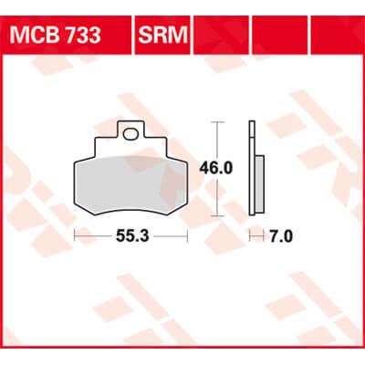 TRW Lucas Bremsbelag MCB733 Figur 1