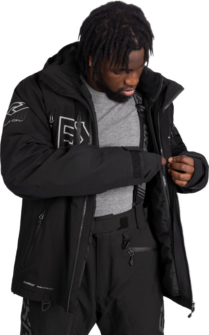Side view of FXR Helium Pro 3-in-1 2025 Snowmobile Jacket