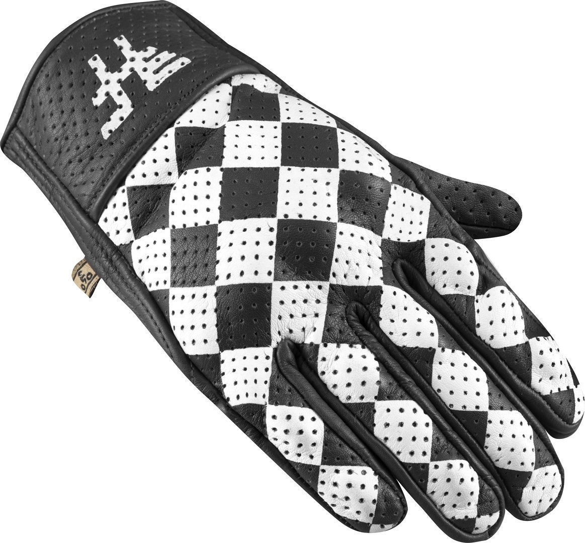 HolyFreedom Bullit Perforated Motorcykel handsker Sort/hvid M Figur 1