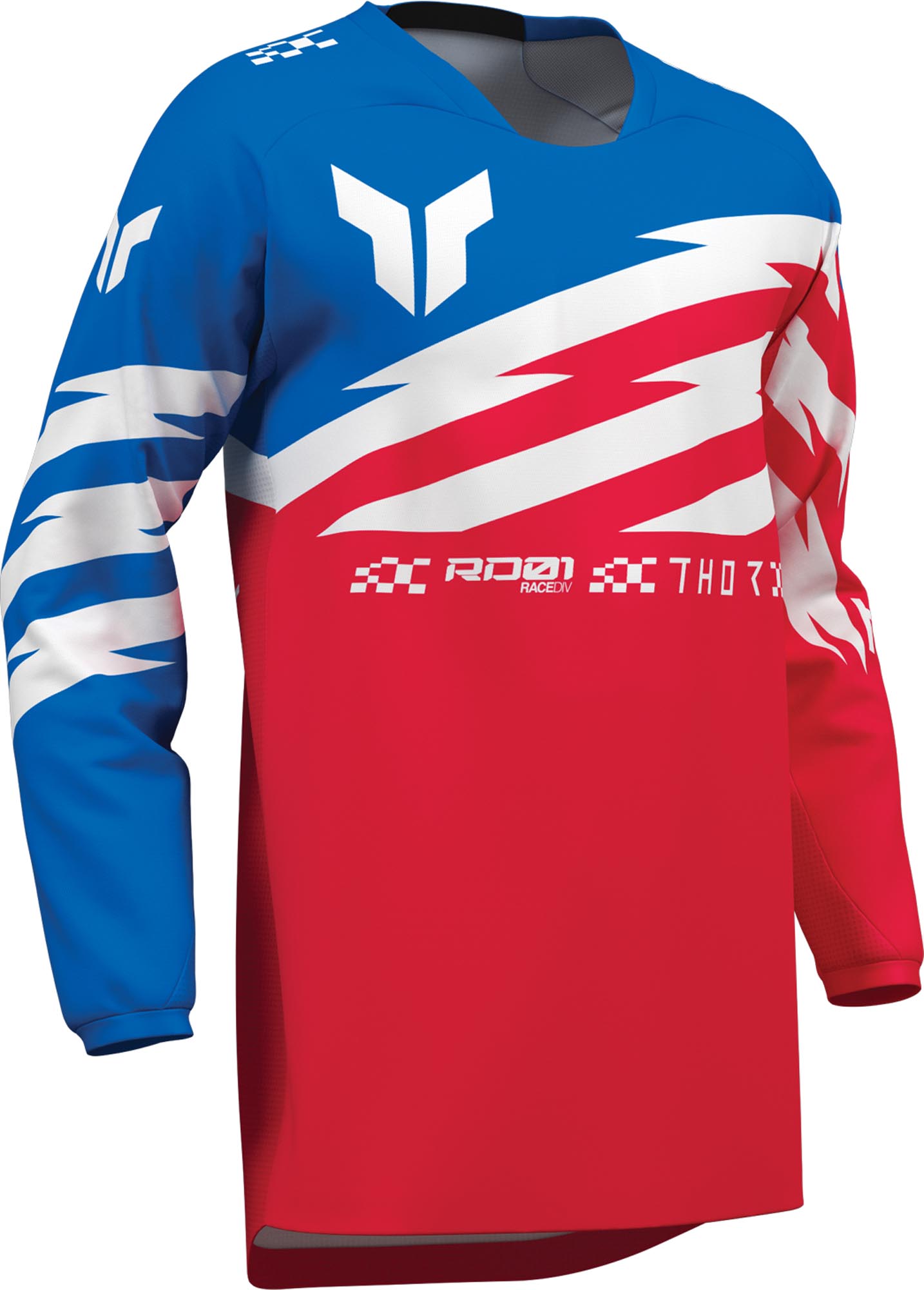 Thor Launchmode Shockie Youth Motocross Jersey blue/red S Figure 4