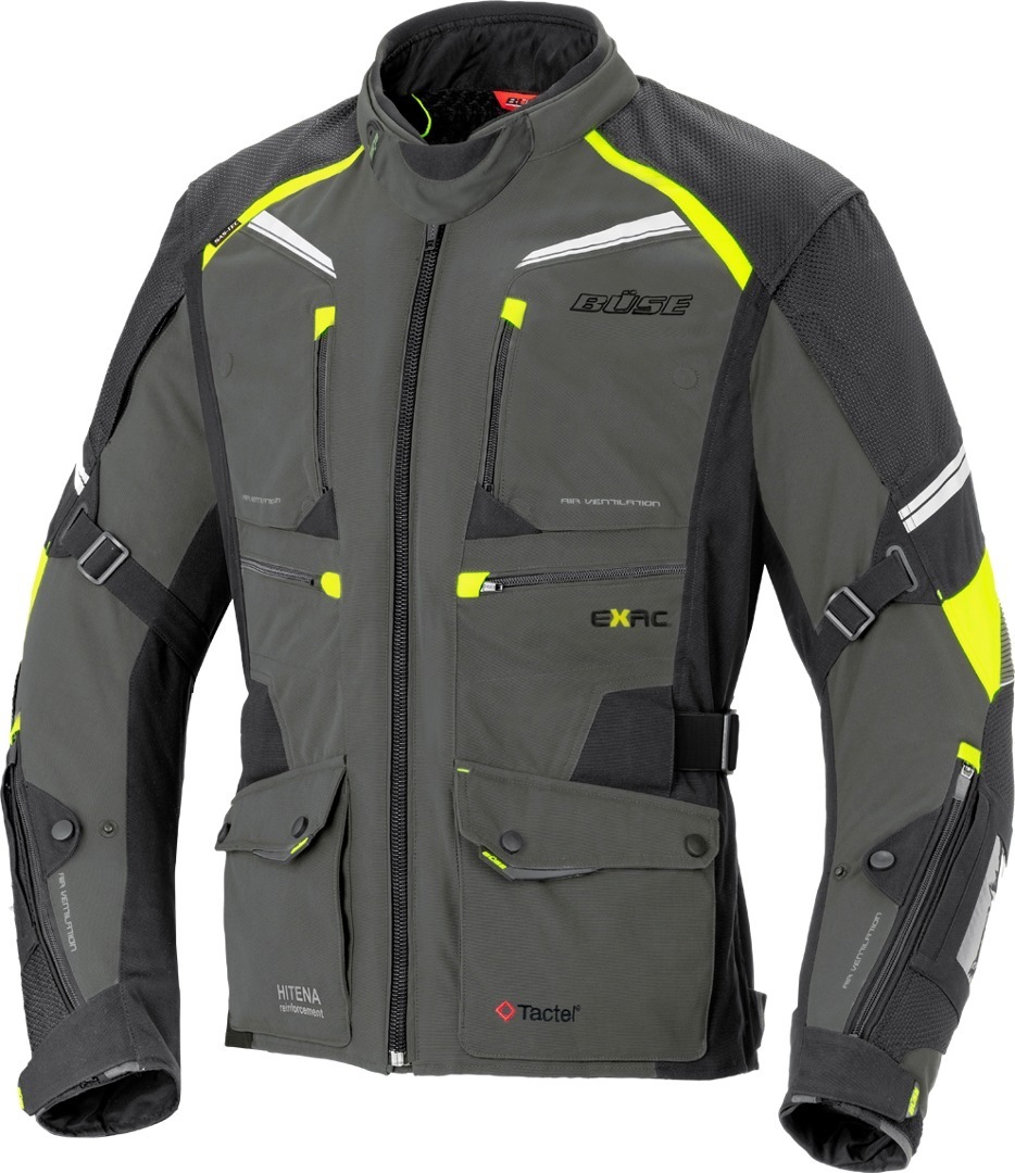 Büse Porto Motorcycle Textile Jacket black/white/neon-yellow 32 Figure 2