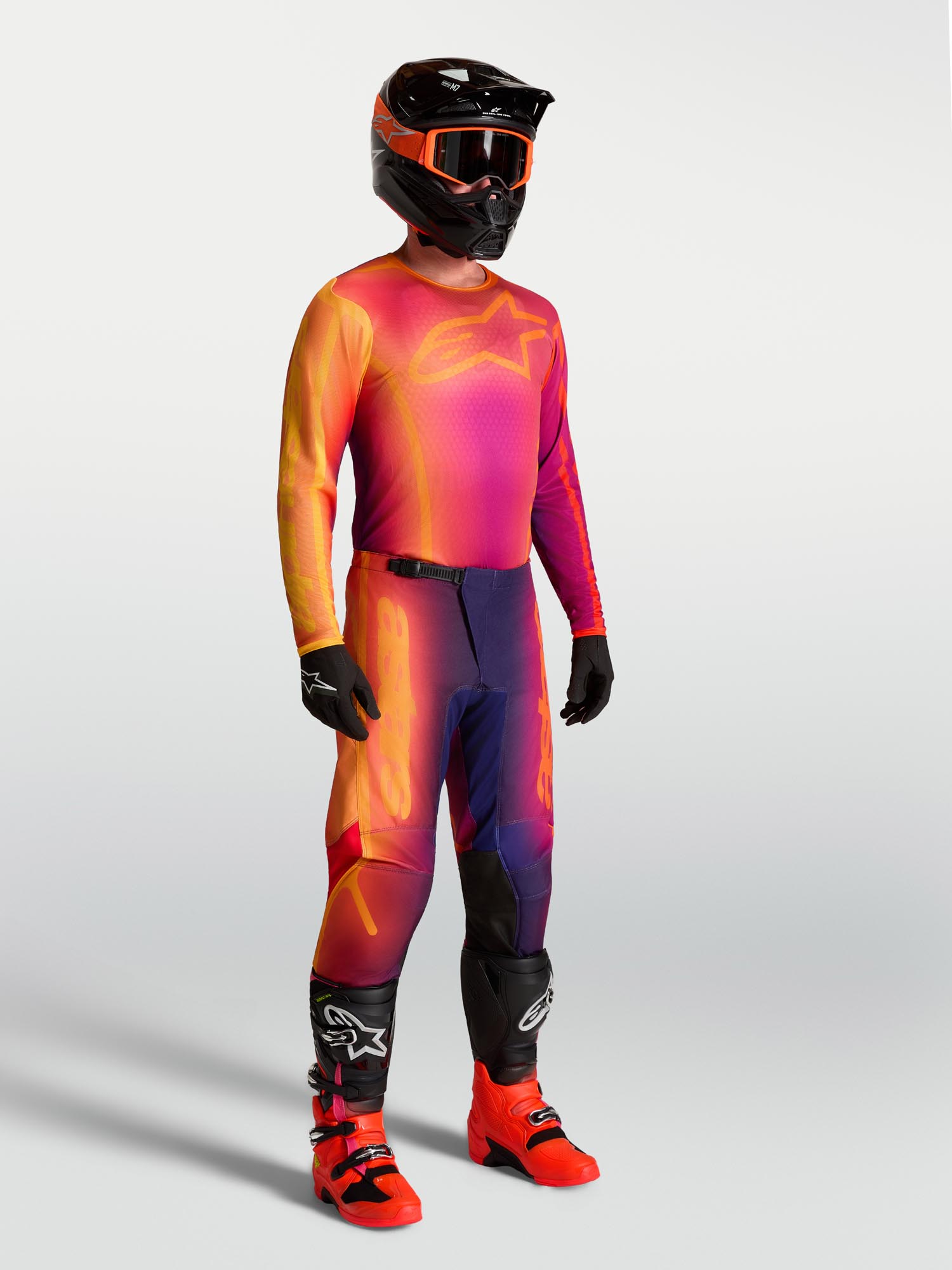 Alpinestars Fluid Kepler Maillot Motocross violet/orange S Figure 3
