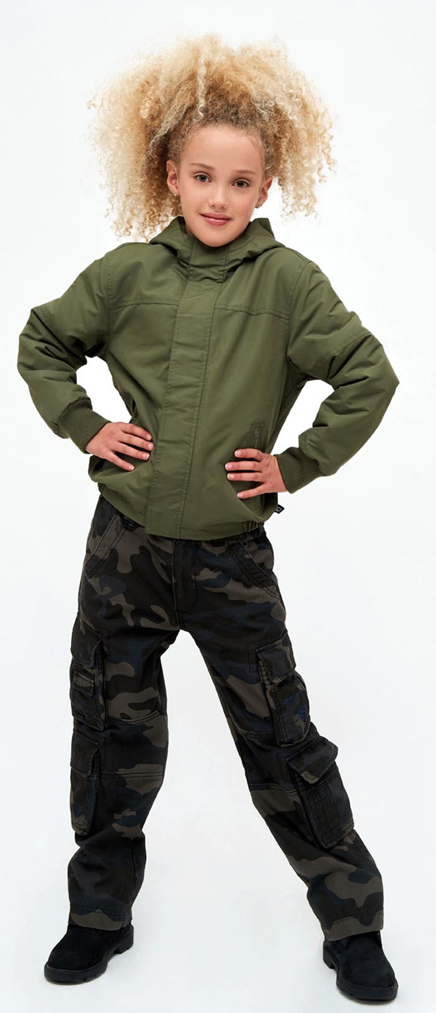 Brandit Frontzip Windbreaker Kinderjas Olive 122-128 Figuur 5