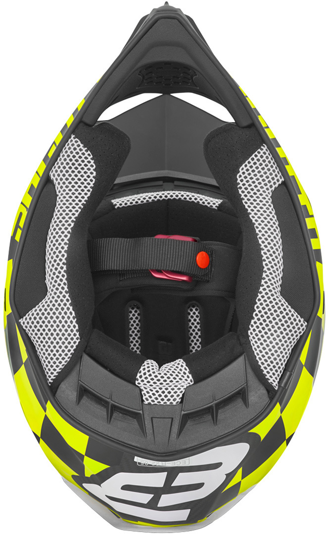 Bogotto V328 Xadrez Carbon Cască de motocross negru/galben L Figura 5