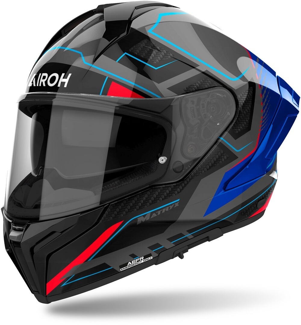 Airoh Matryx Rocket Helm schwarz matt/grau/blau S (55/56) Abbildung 1