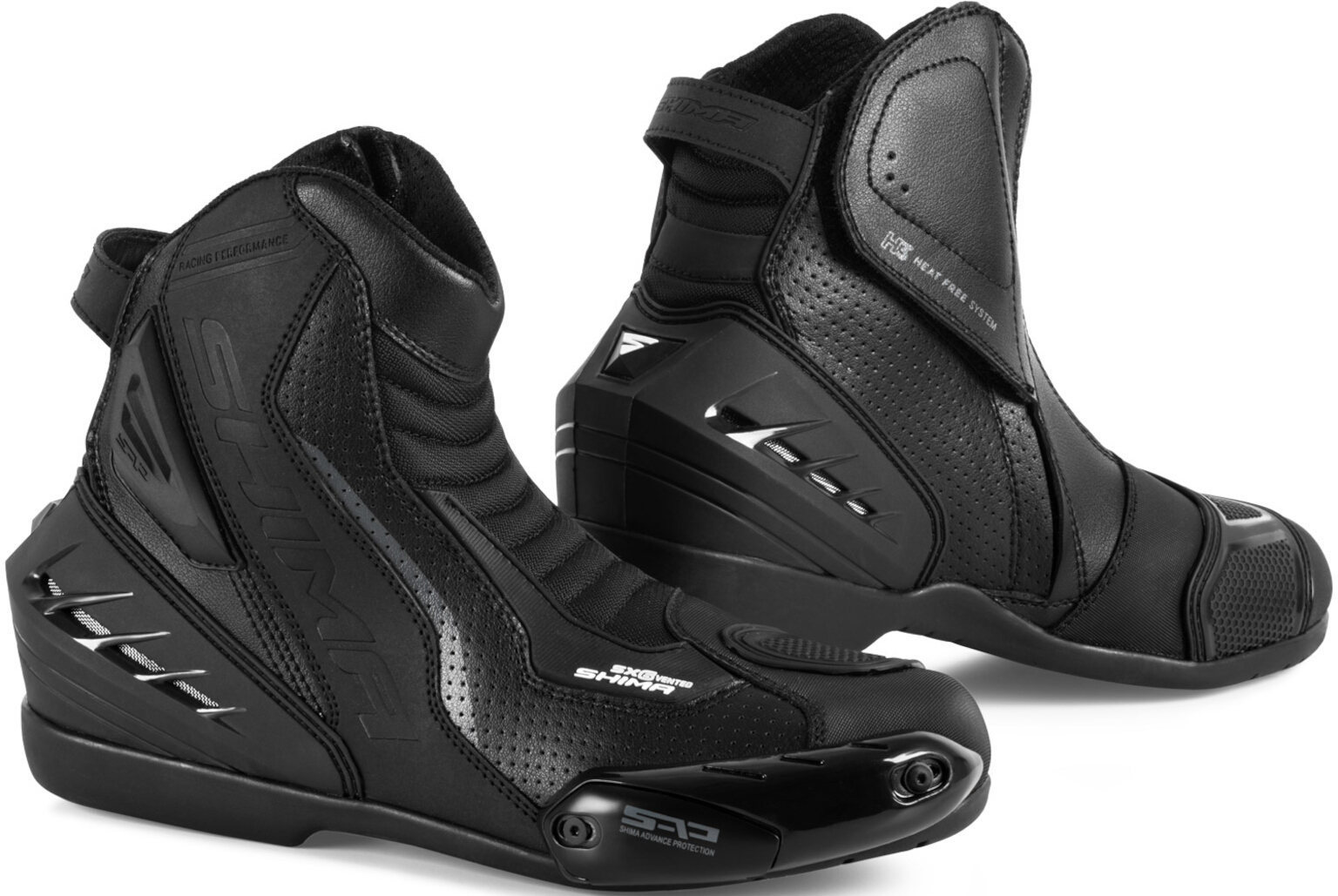 SHIMA SX-6 perforerede motorcykelstøvler Sort 45 Figur 1