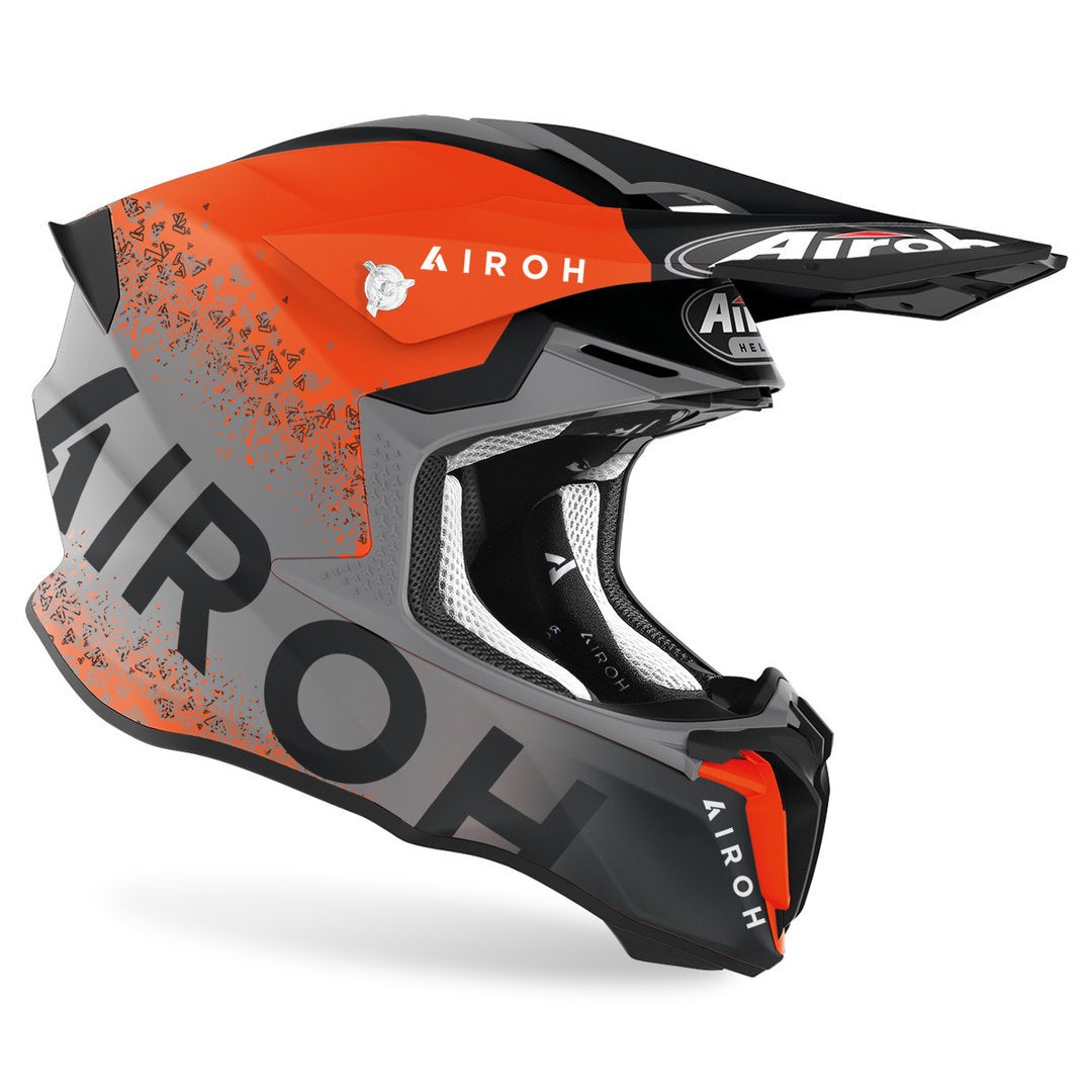 Airoh Twist 2.0 Bit Motocross Helm grau/orange M (57/58) Abbildung 2