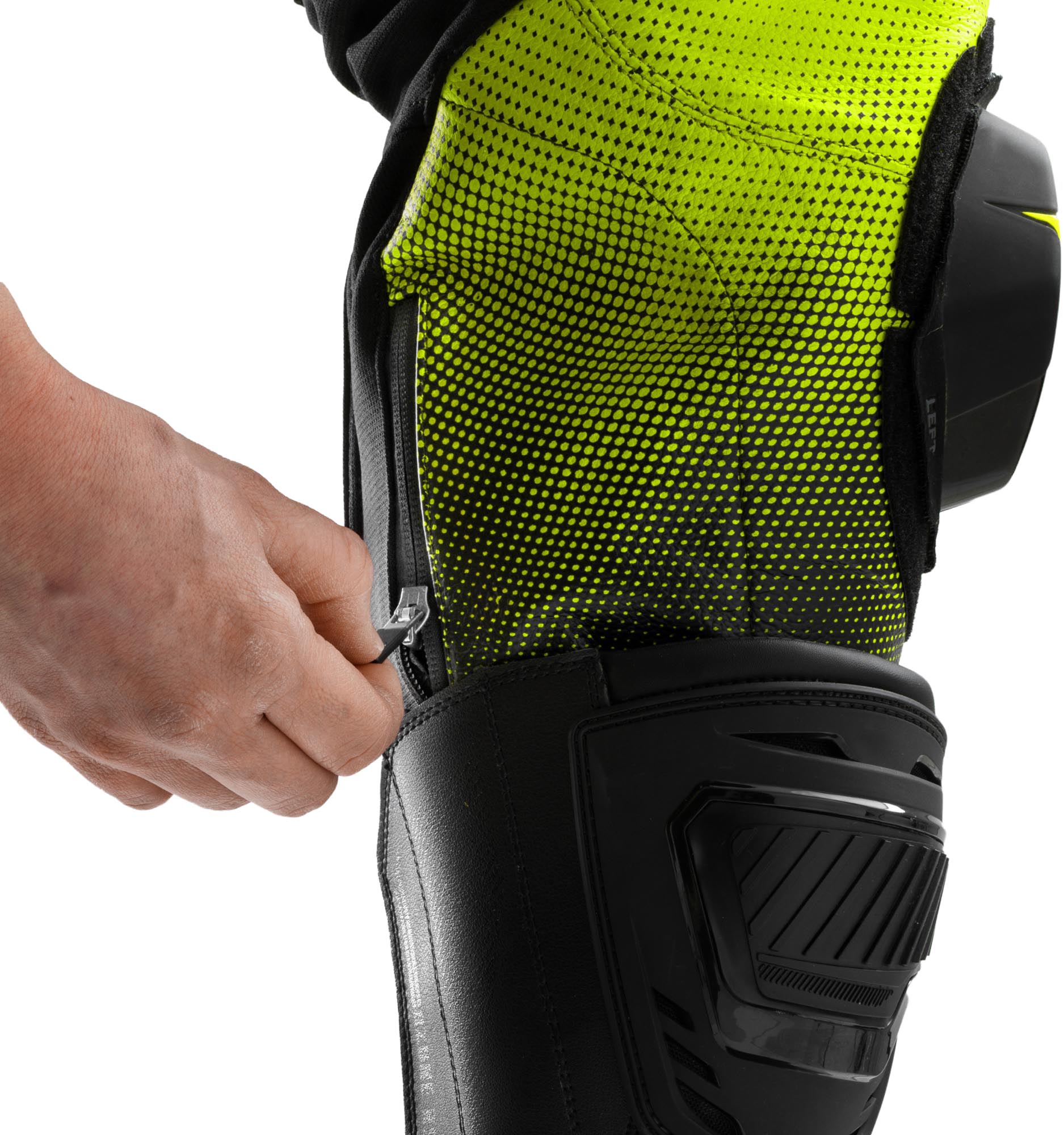 Rebelhorn Inferno Motorcycle Leather Pants black/white/yellow 54 Figure 10
