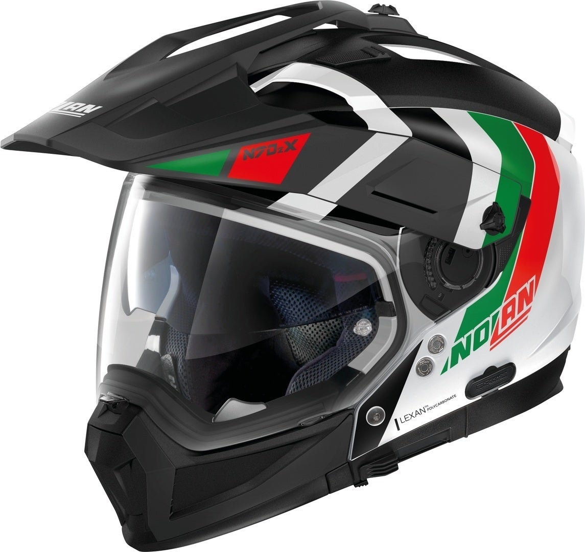 Nolan N70-2 X Decurio N-Com Casque Noir/Blanc/Vert S (56) Figure 1