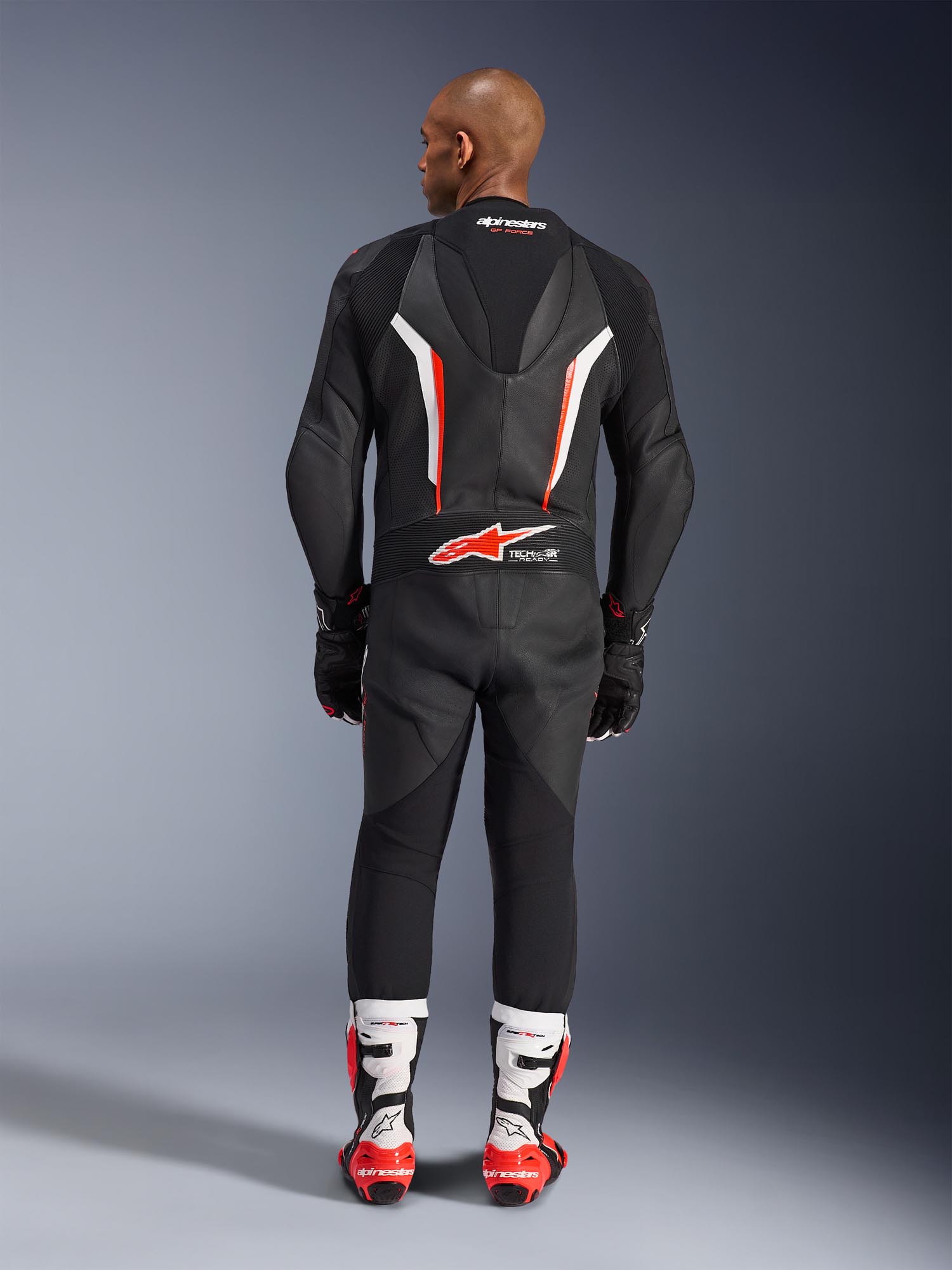 Alpinestars GP Force V2 Eendelig Motorfietsleren pak zwart/wit/rood 60 Figuur 7