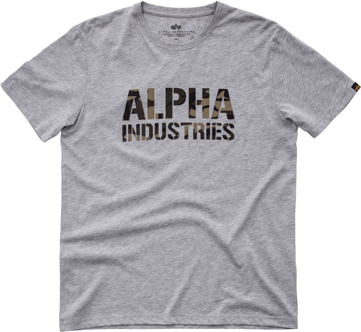 Alpha Industries Camo Print T-paita harmaa M Kuva 1
